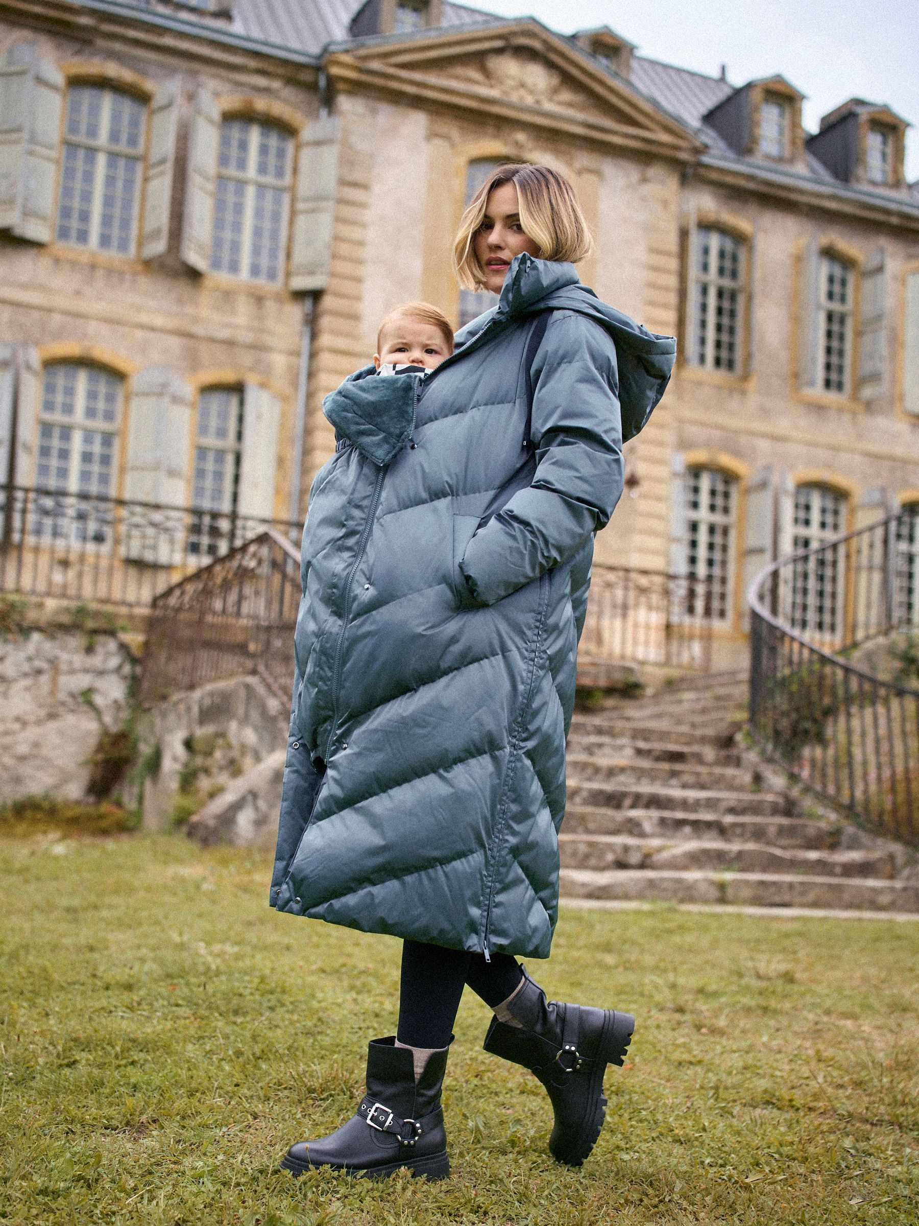 Tin - Seraphine Long 3-In-1 Maternity & Babywearing Puffa Coat
