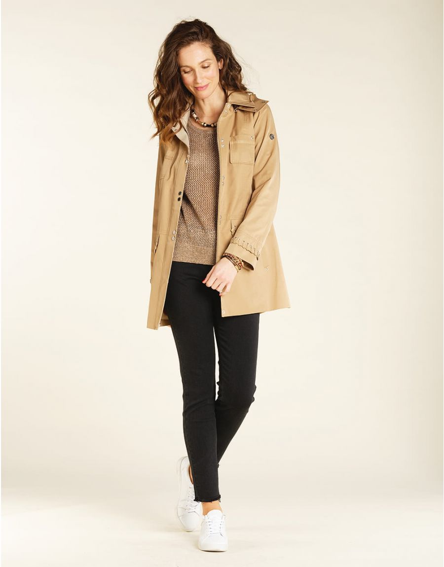 Parka beige déperlante