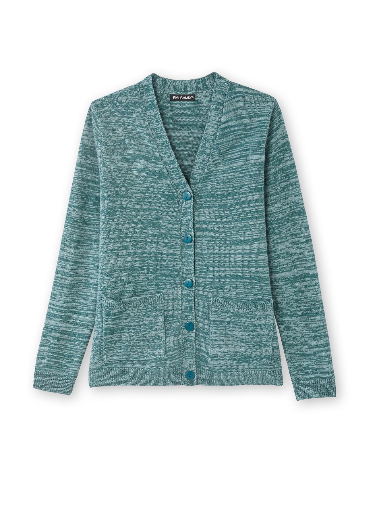 Gilet classique en maille chinée