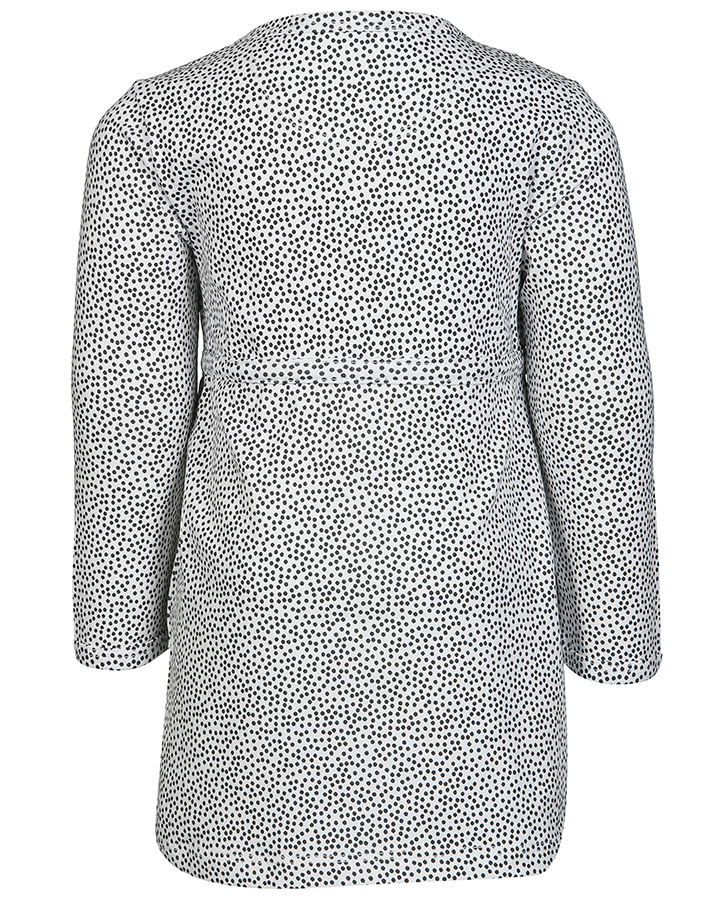 Langarm-Kleid MATTIE – AOP in weiß