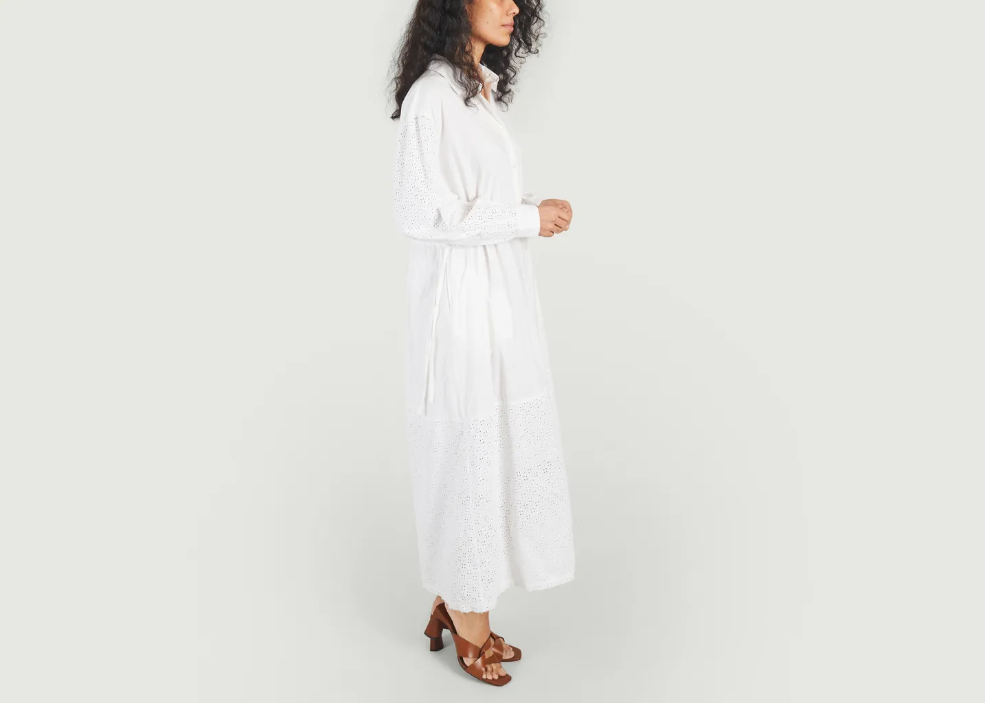 Robe-chemise longue en coton Ava Skall Studio