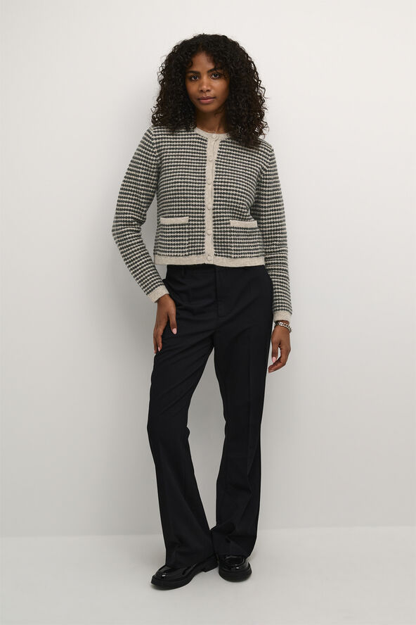 Kaffe KAellery Knit Cardigan Feather gray/ black structure
