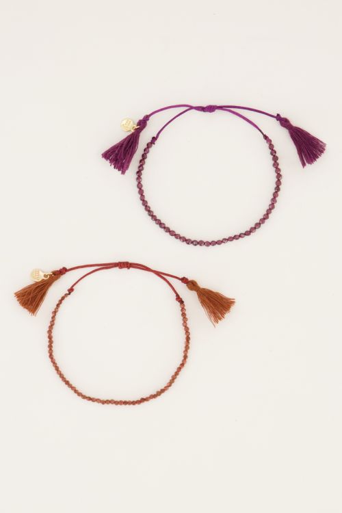 Armbanden set met edelsteen