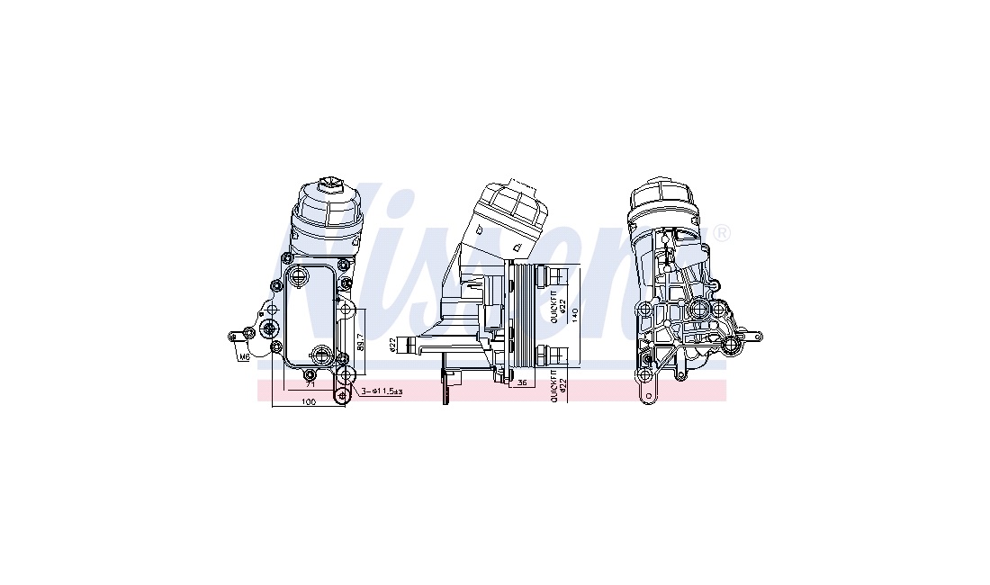 Oliekøler, motor