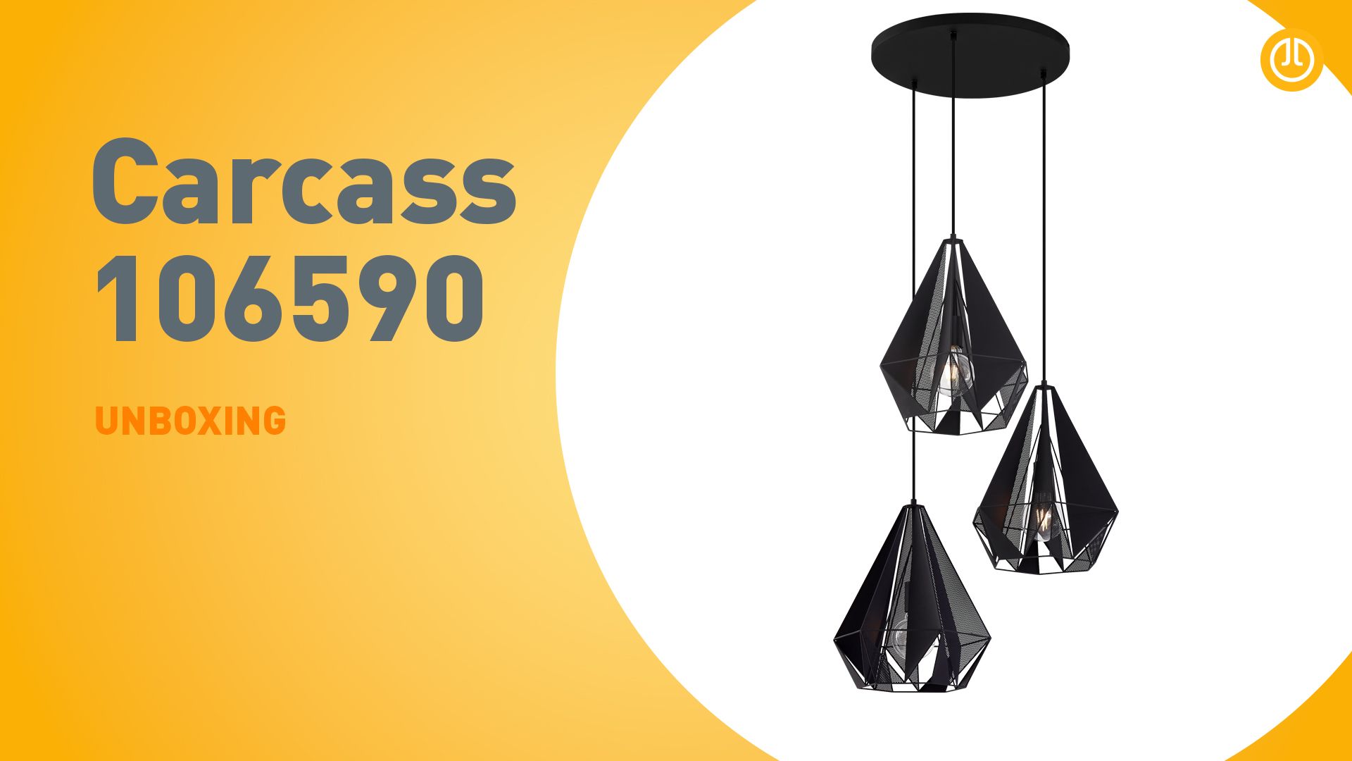 Industriële hanglamp zwart met mesh 3-lichts - Carcass