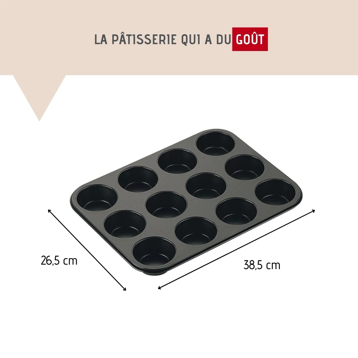 Moule à muffins 12 empreintes Black Metallic Zenker