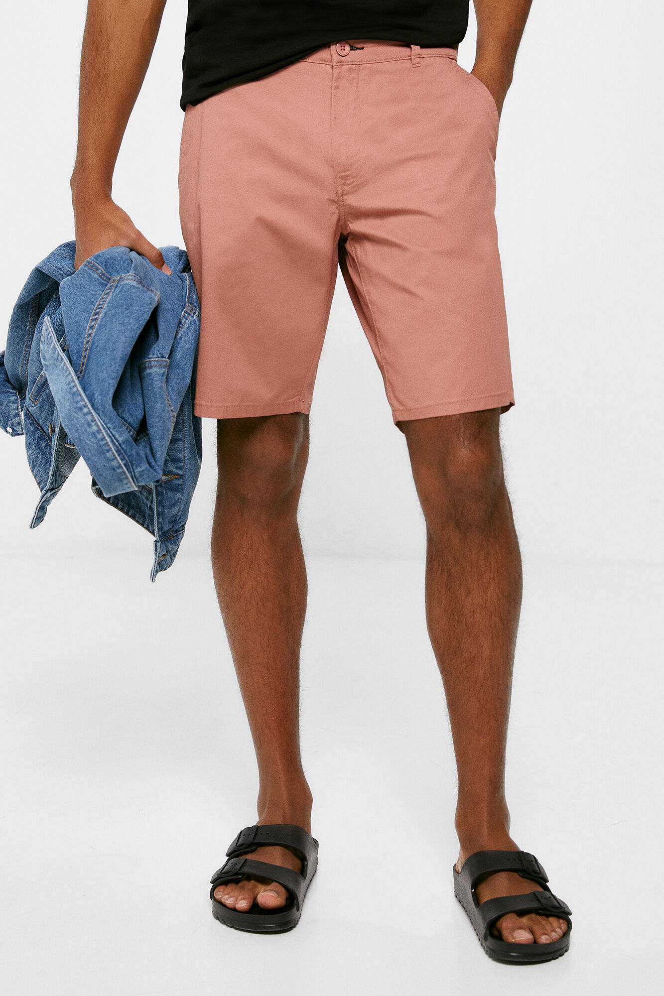 Bermuda chino leve - rosa