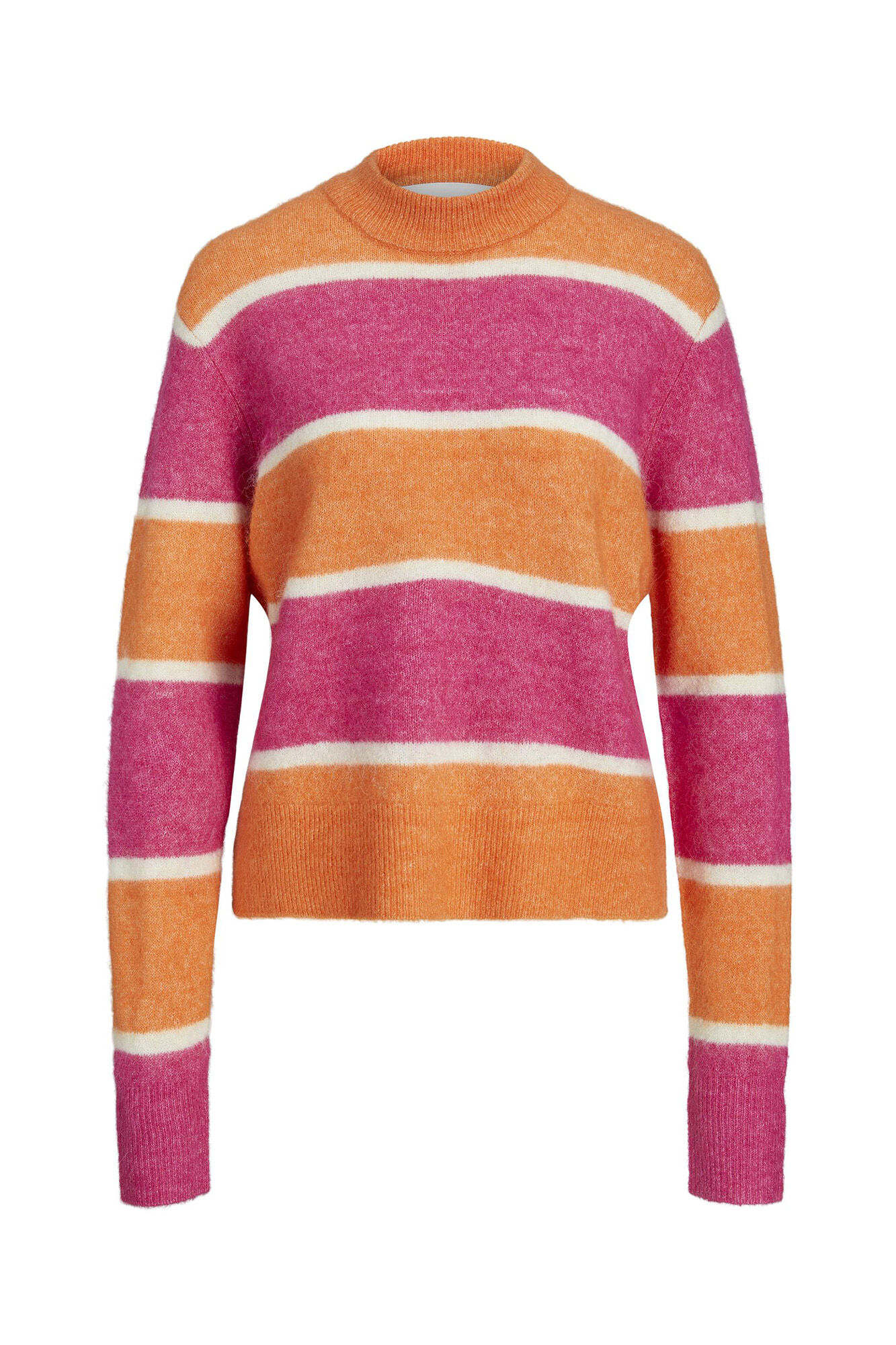 Suéter feminino listrado multicolorido