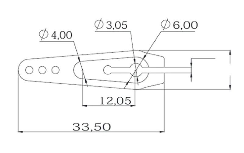 Servoarm Aluminium 25T-6C 1 StückAlu Servohorn mit 25T Verzahnung