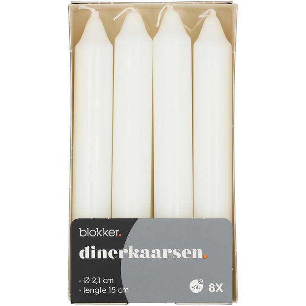 Blokker Dinerkaars - 15 cm - Wit