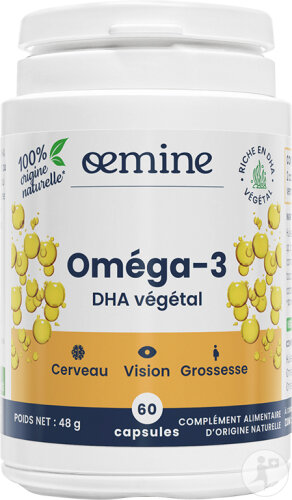 Oemine Oméga-3 DHA Végétal 60 Capsules