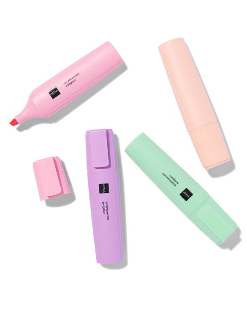 4 surligneurs couleurs pastel