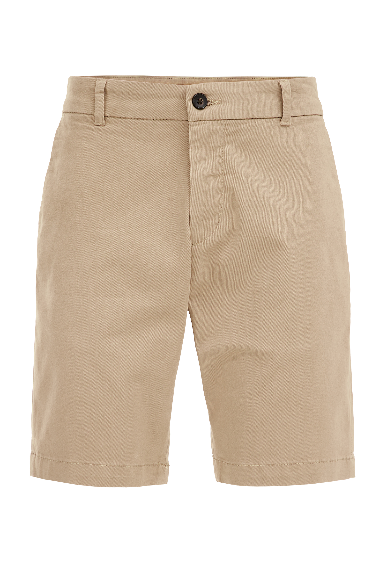 regular fit chinoshort met stretch WE Fashion Beige