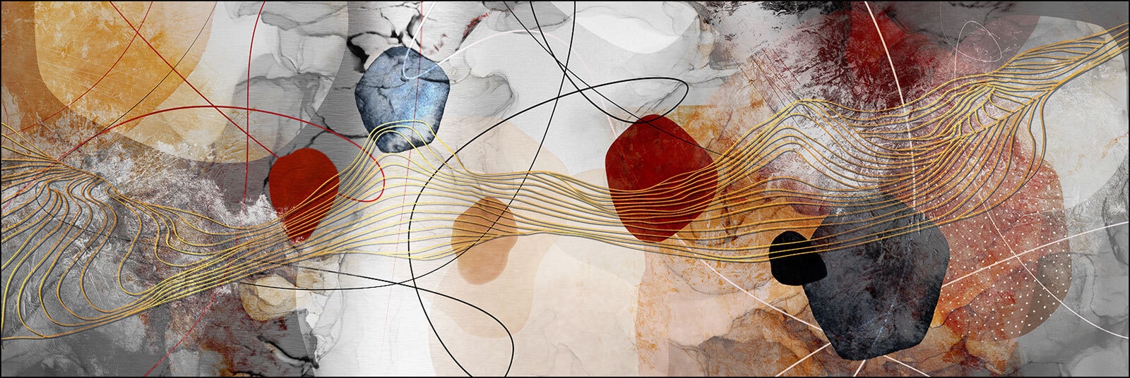 PRO ART Alu-Art Bild LINES AND SHAPES IX 150 x 50 cm