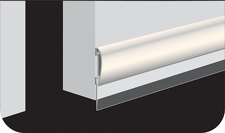Bas de porte alu sol lisse adhésif Premium blanc 93 cm 3M