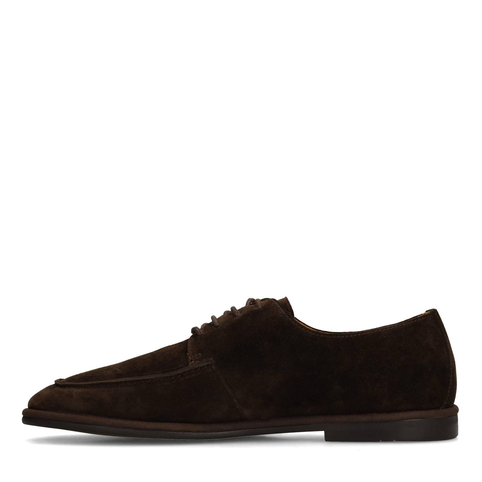 Donkerbruine suède veterschoenen