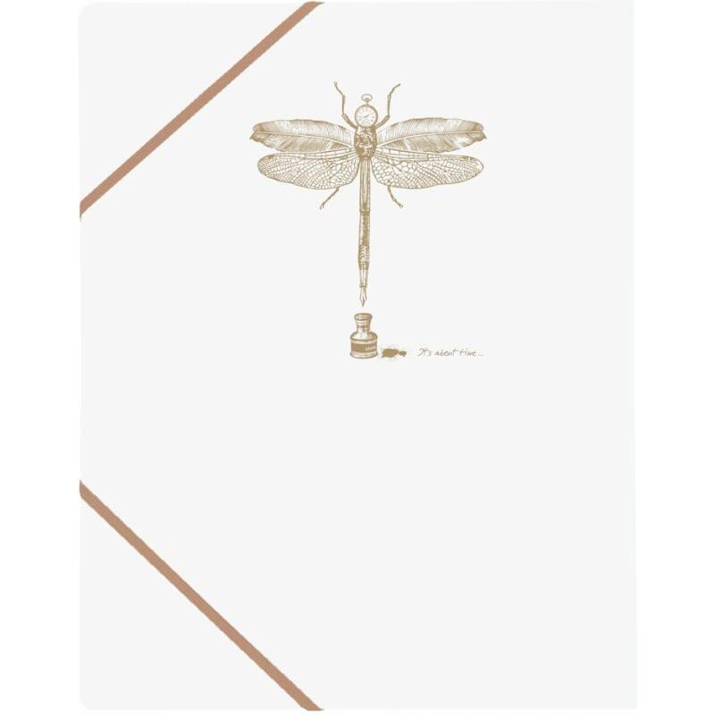 Chemise à élastique 3 rabats Flying Spirit White 24x32cm motifs assortis - Blanc