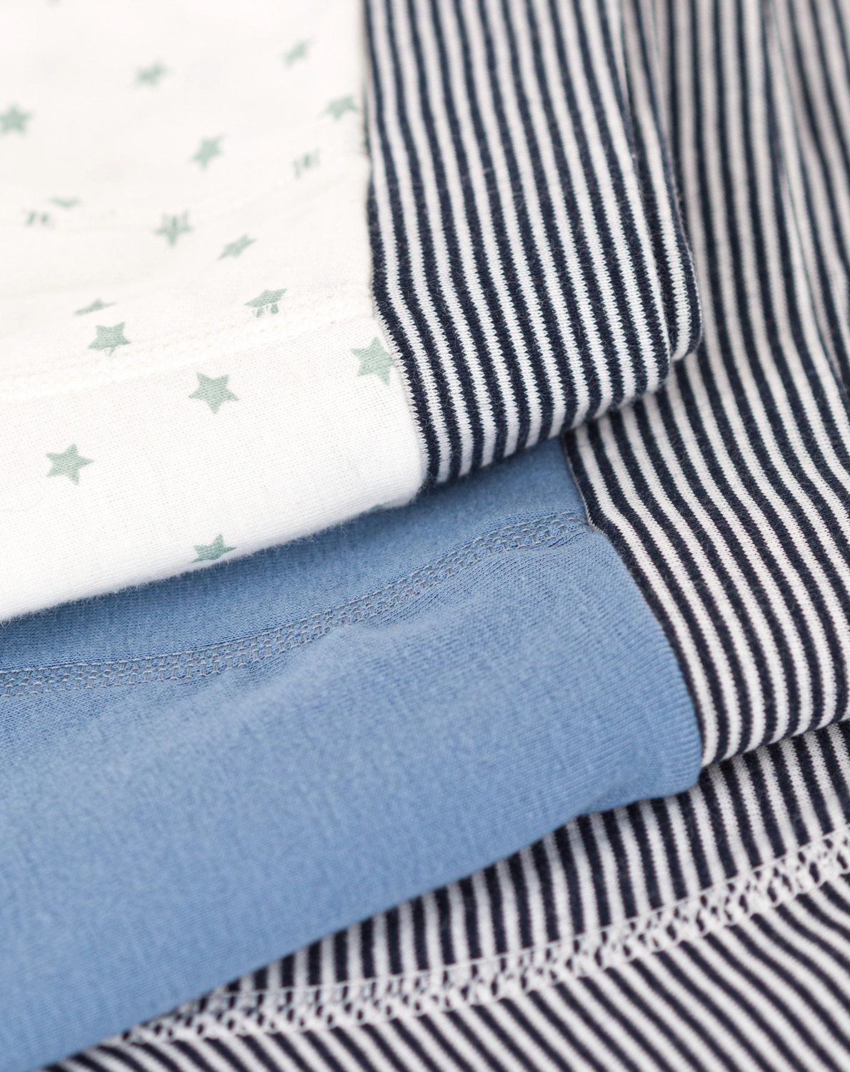Boxershorts STARS 3er Pack in weiß/grau/blau