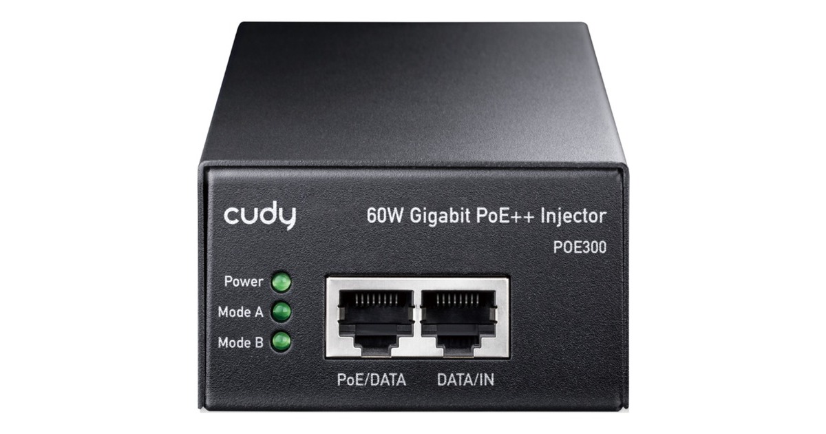 Cudy60W Gigabit PoE+/PoE-Injector  (Zwart)