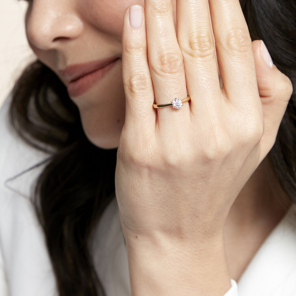 Bague Solitaire Athena Or Jaune Diamant