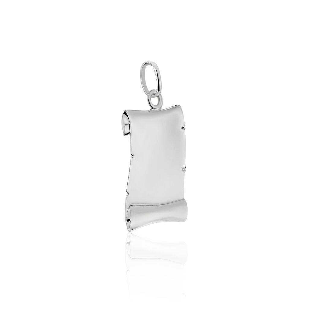 Pendentif Parchemin Argent Blanc