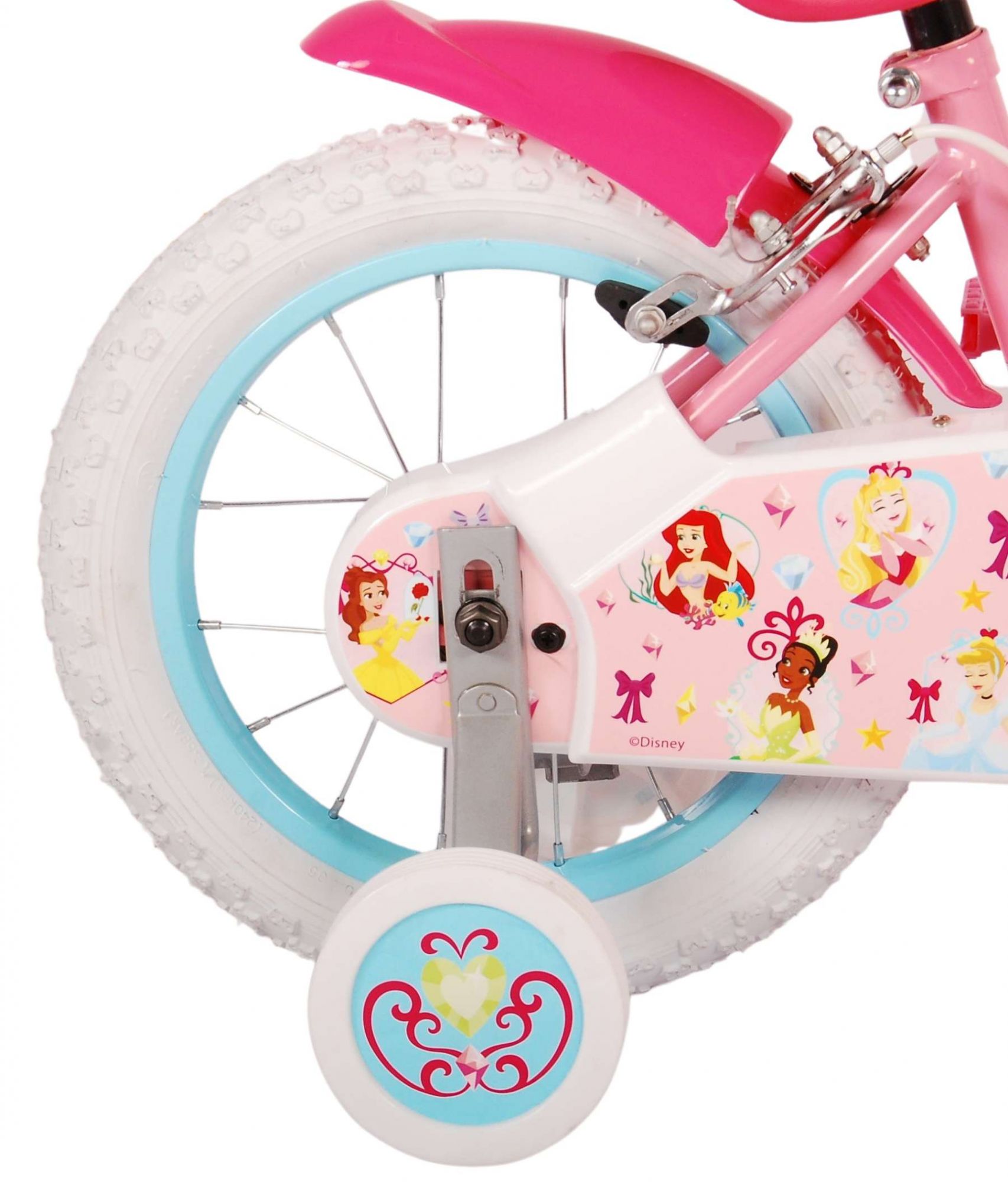 Kinderfahrrad Disney Princess für Mädchen 14 Zoll Kinderrad in Rosa