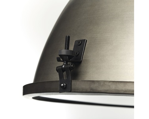 Hanglamp, 1-lichts, HxØ 146x48 cm, zwart/staal
