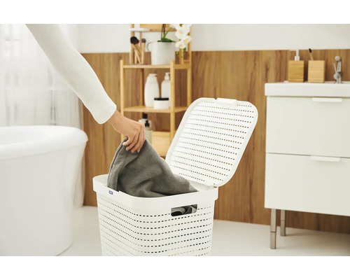 Rotho Country 55 l witte mat wasmand 1032701100WS