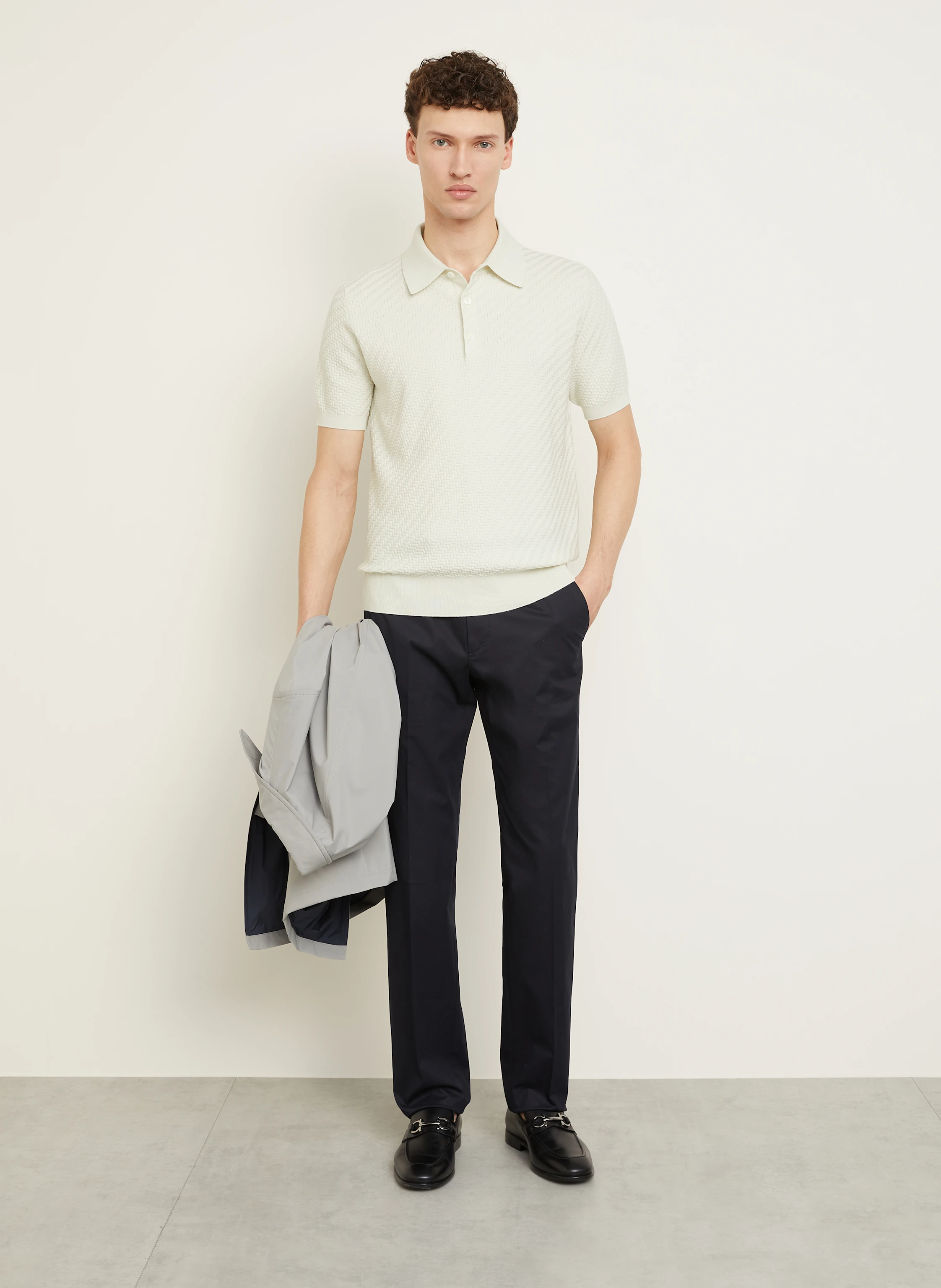 Brioni Poloshirt mit Seide
