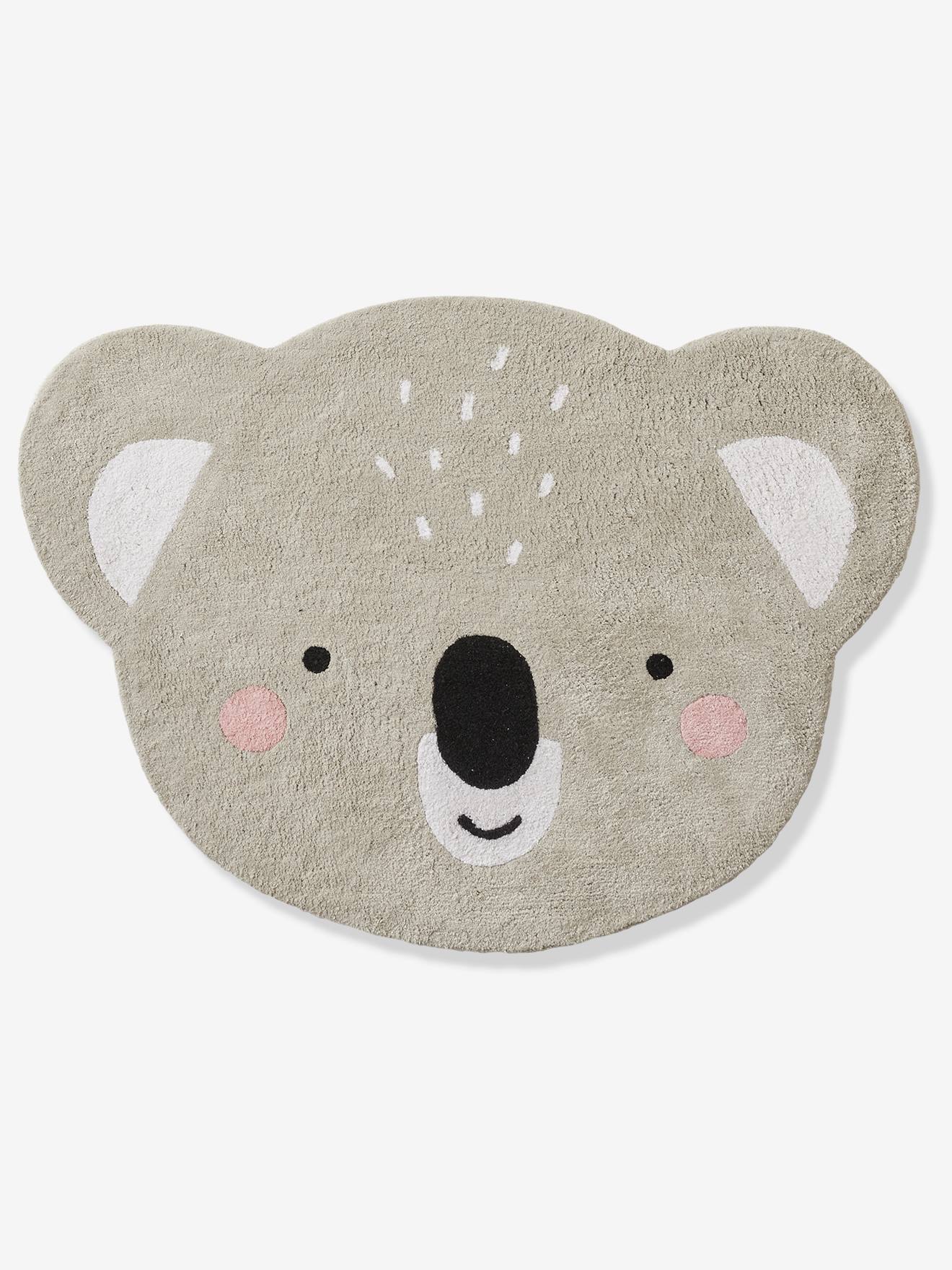 Tapete Koala Mino Zoo, liso cinza claro