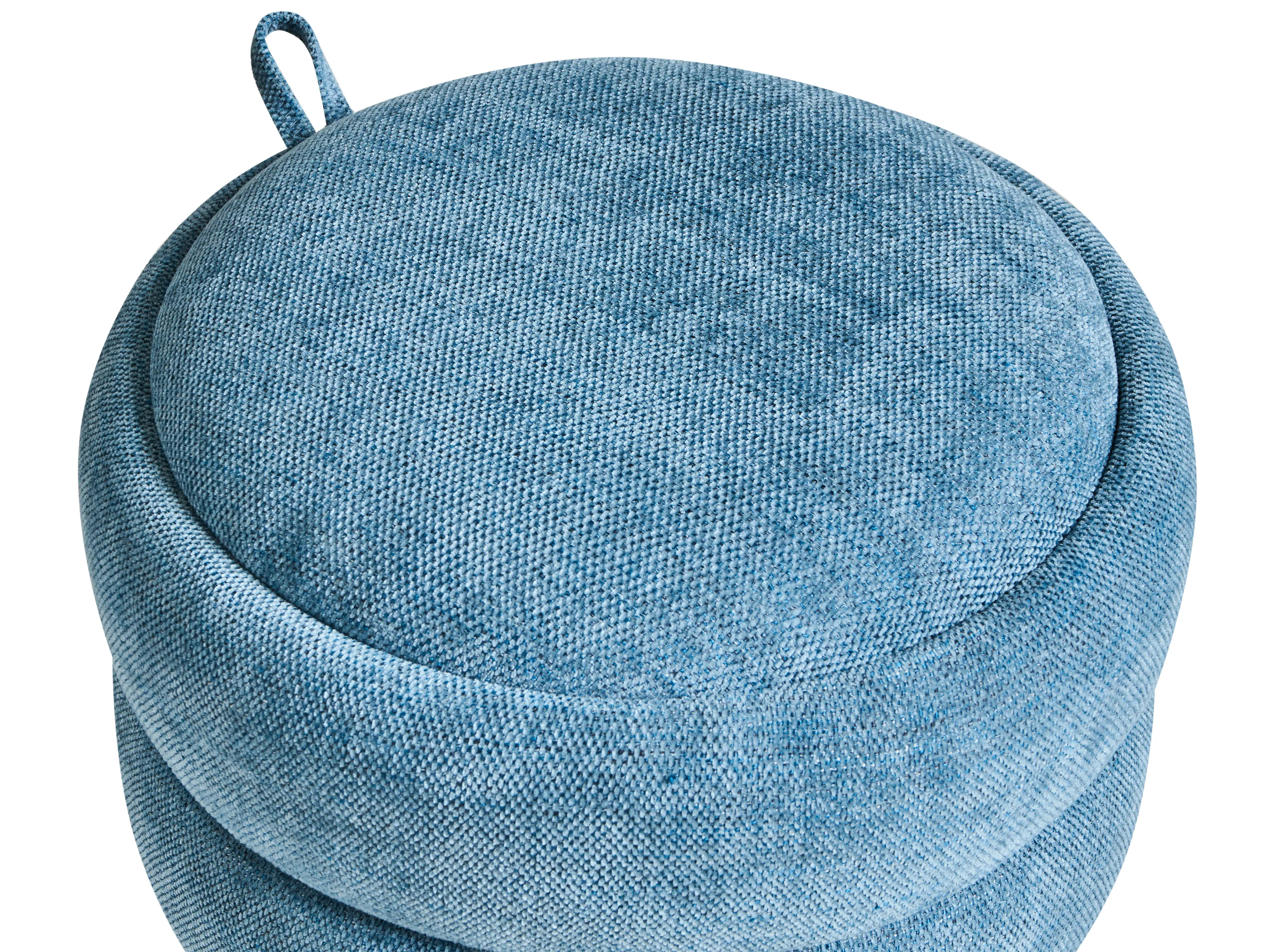 Poef met opbergruimte HAWLEY Chenille Blauw