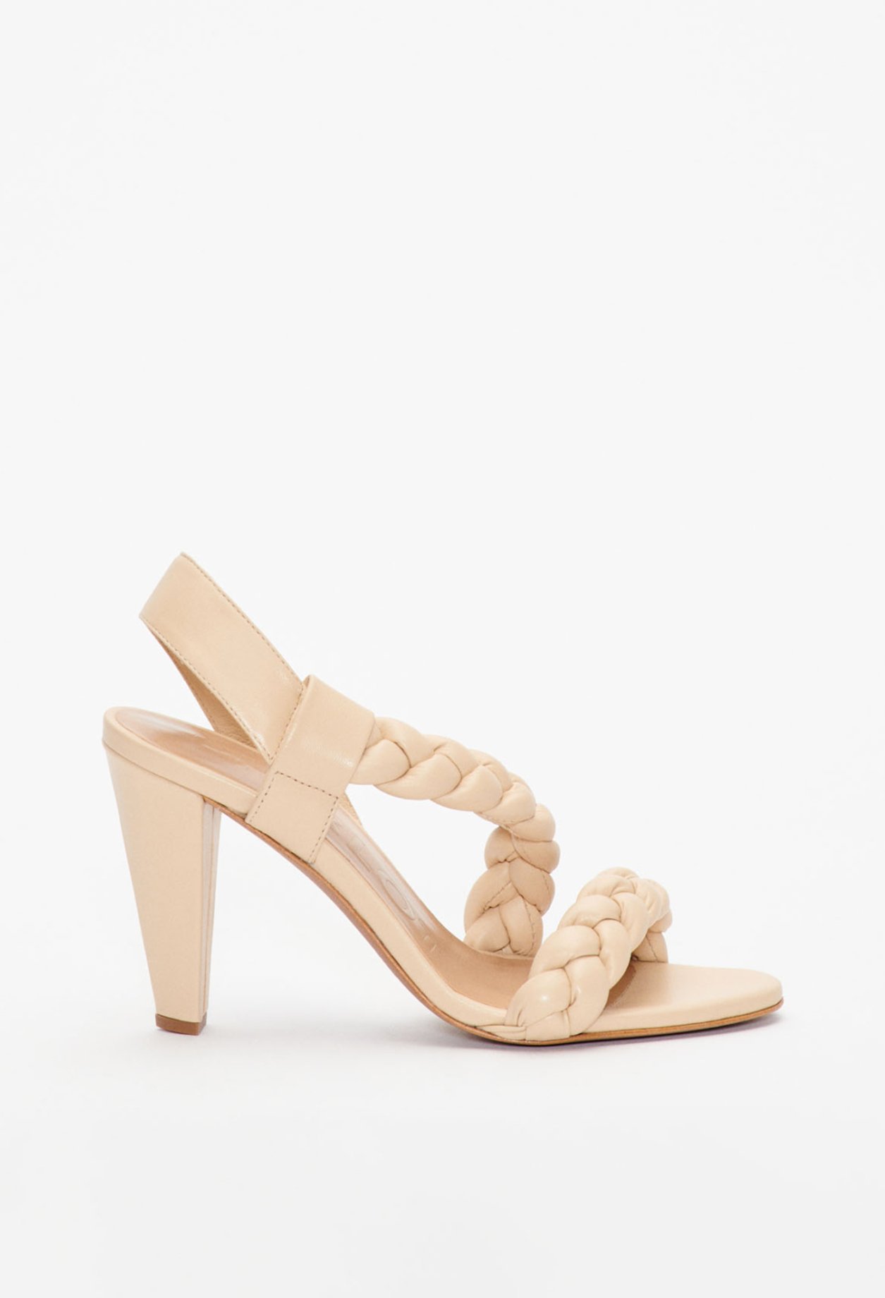 Sandales &agrave; talons en cuir