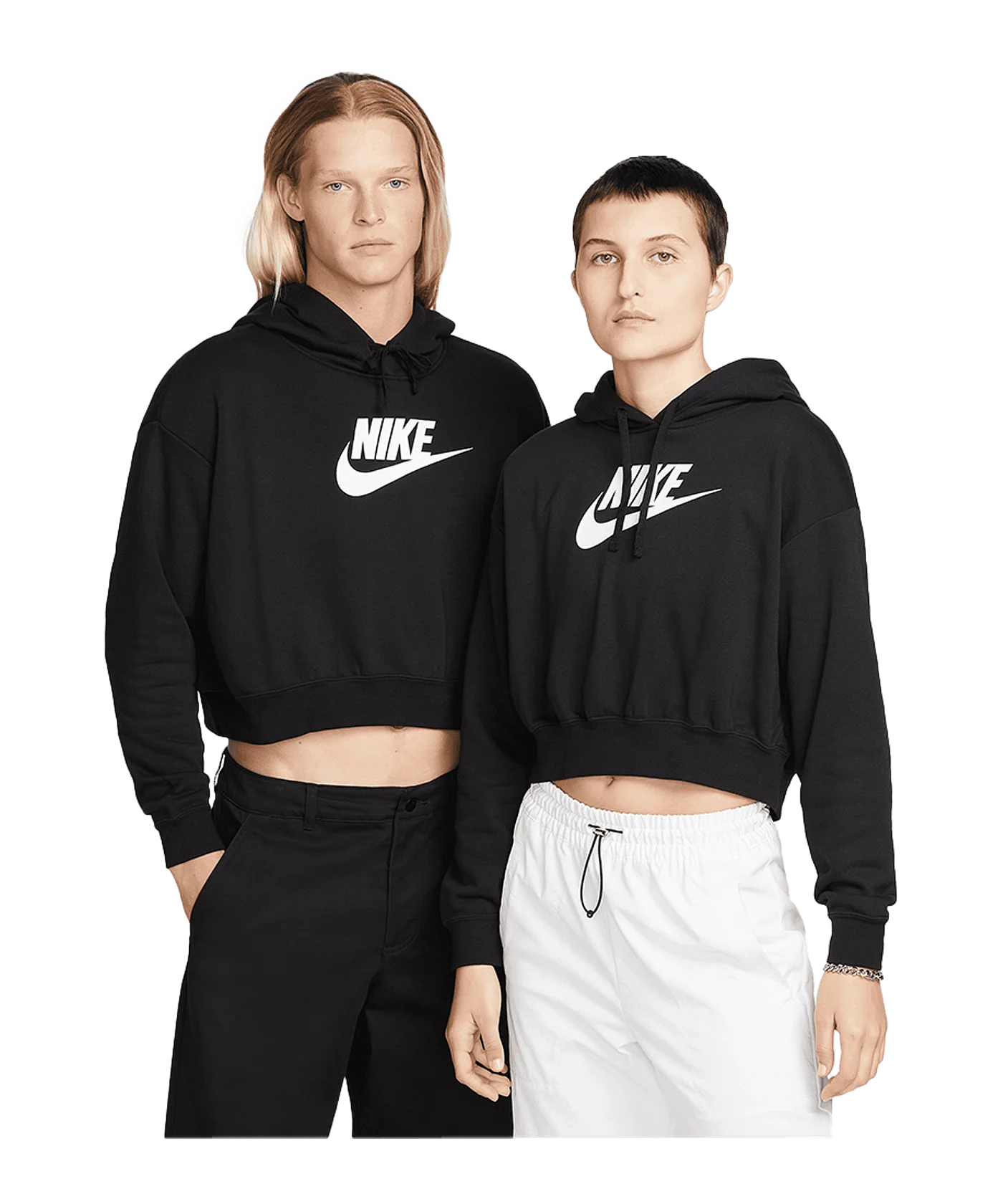 Nike Club Fleece Cropped Hoody Damen Weiss F100