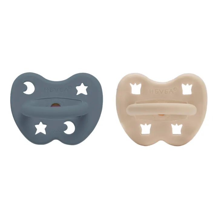 Hevea Tétines physiologiques en caoutchouc naturel - Lot de 2 | Océan