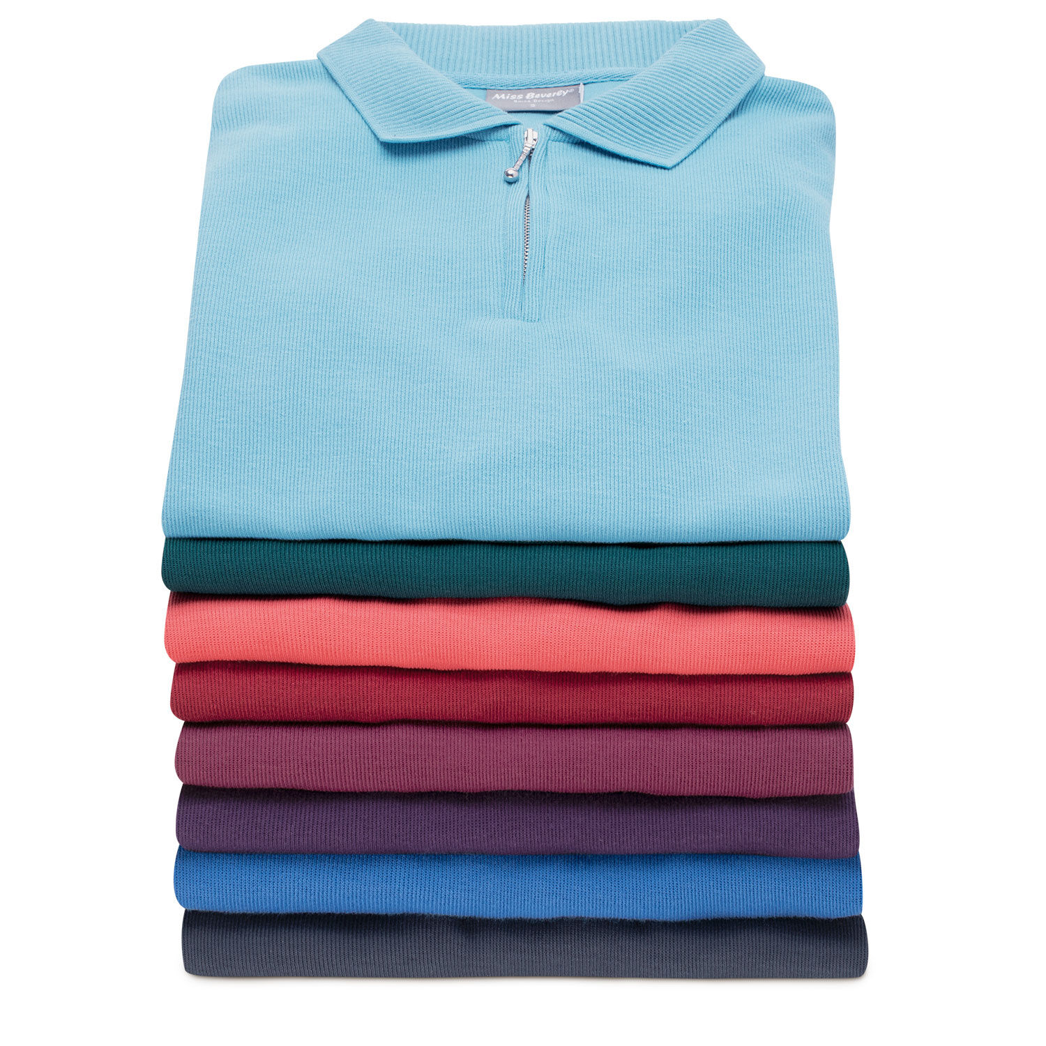 Sweat-Shirt mit feiner Ripp-Optik