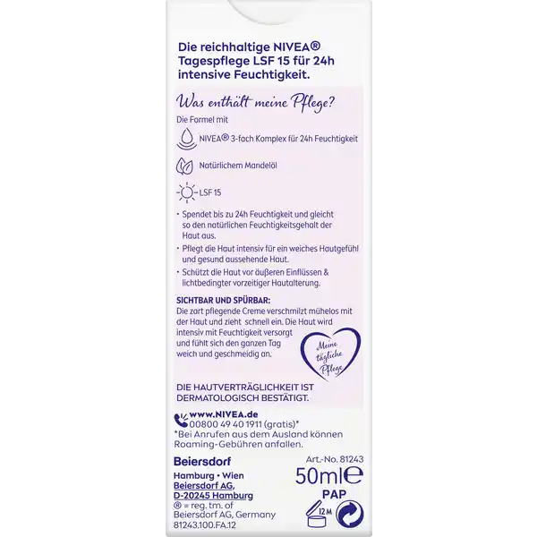 Reichhaltige Tagespflege 24h Feuchtigkeit