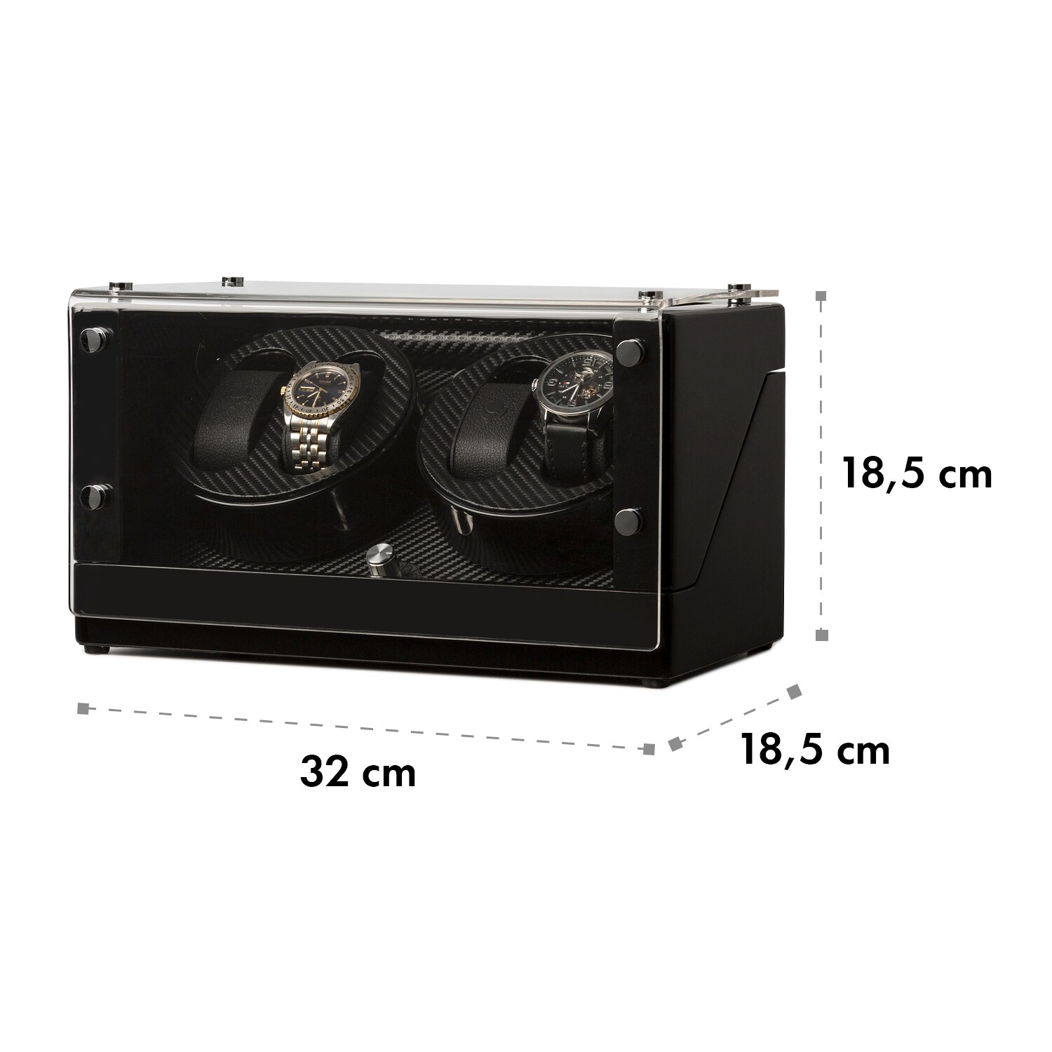 CA2PM Uhrenbeweger für 4 Uhren Karbon-Optik