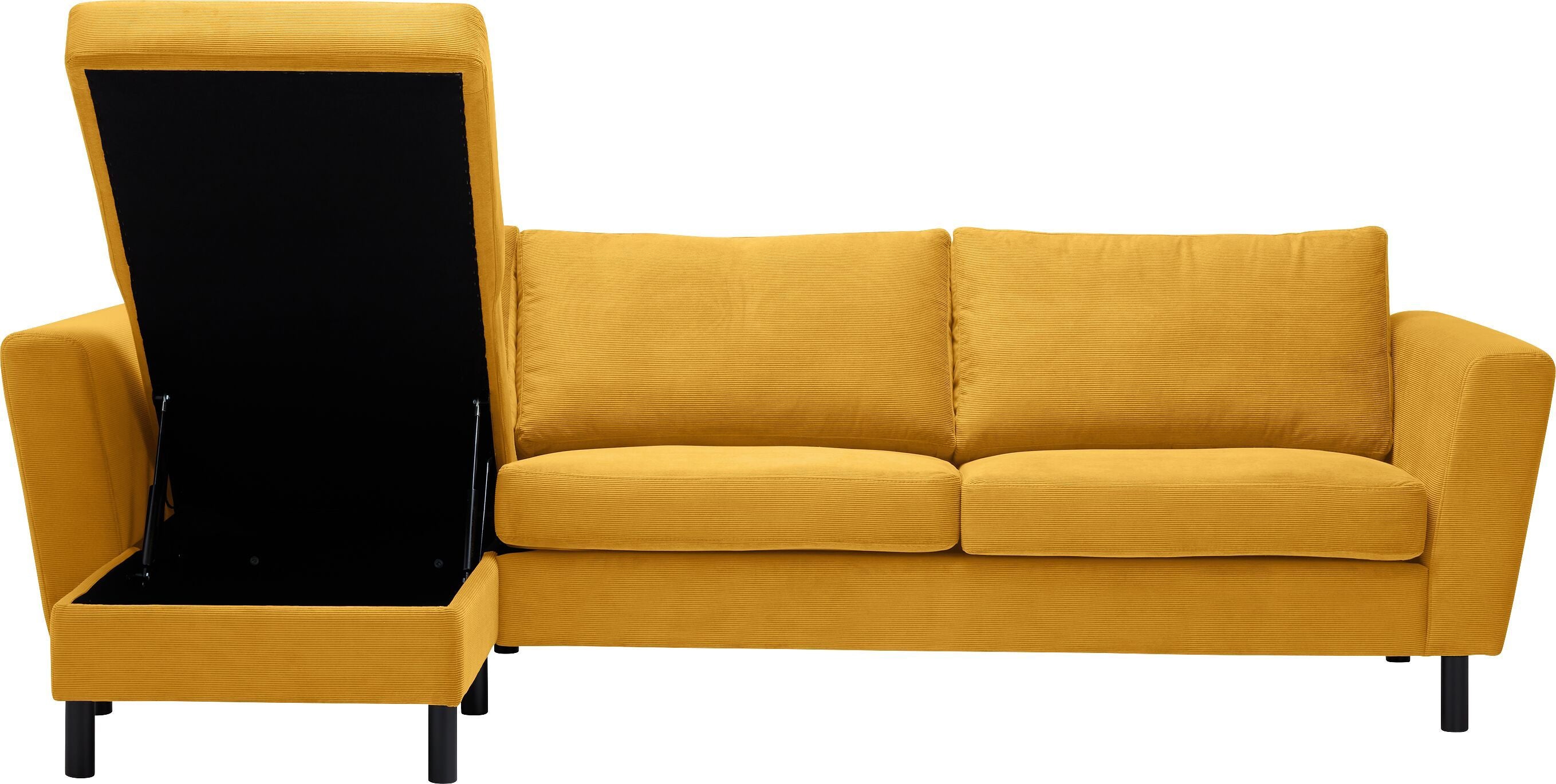 DIENER Ecksofa - Senf / B: 235.0 cm x T: 156.0 cm x H: 81.0 cm