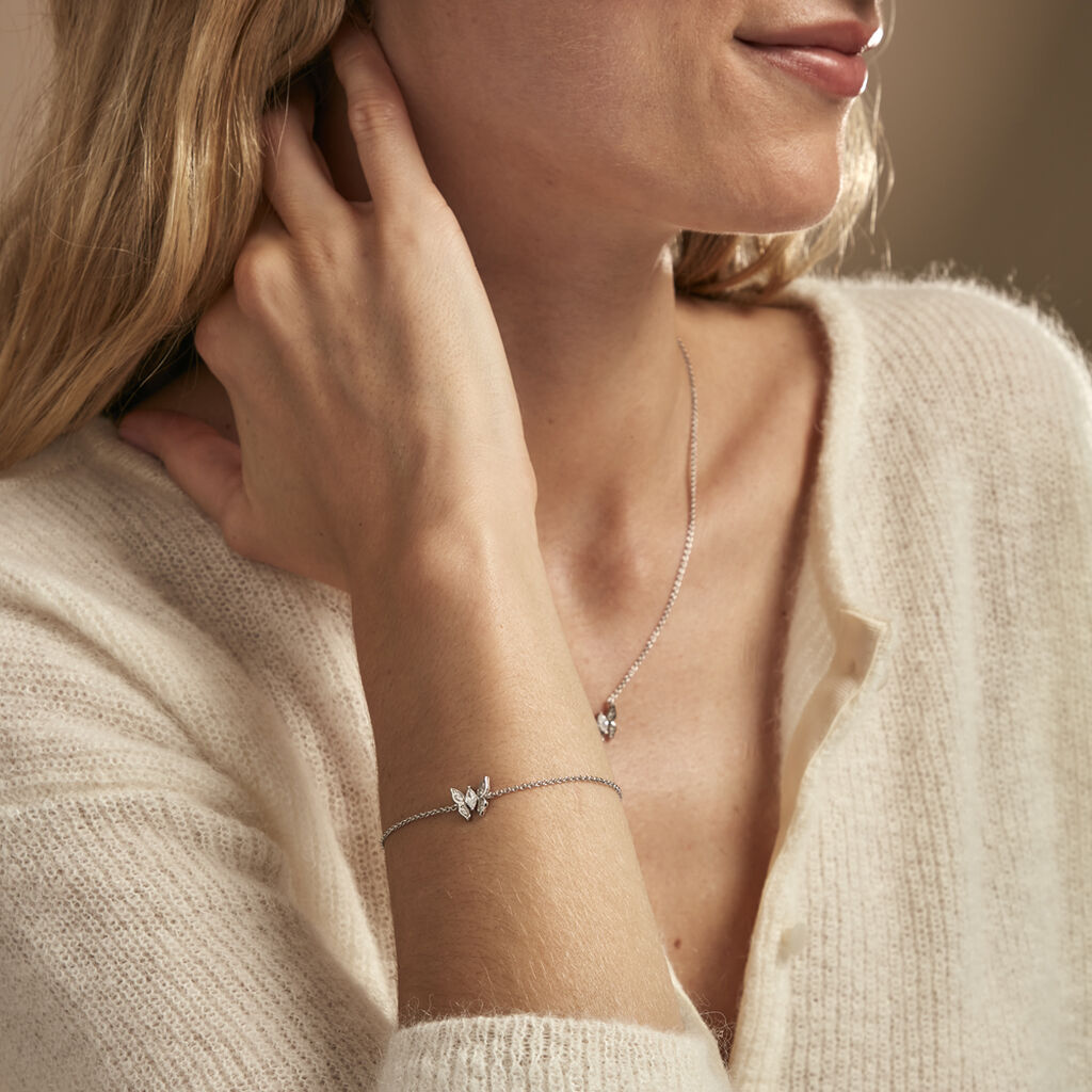 Bracelet Alill Argent Blanc Oxyde De Zirconium