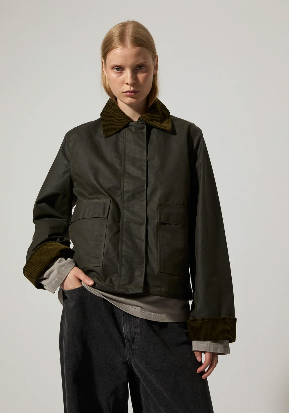 Brixtol Textiles Jacke Sissel Wax Olive