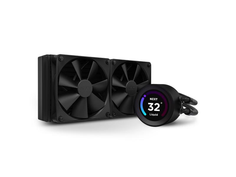 NZXT Wasserkühlung Kraken Elite 240 Schwarz Wasserkühler für Intel und AMD Prozessorsockel mit LCD-Anzeige