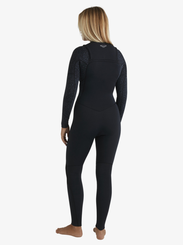 5/4 Swell Natural Combinaison de surf zip poitrine Noir Femme