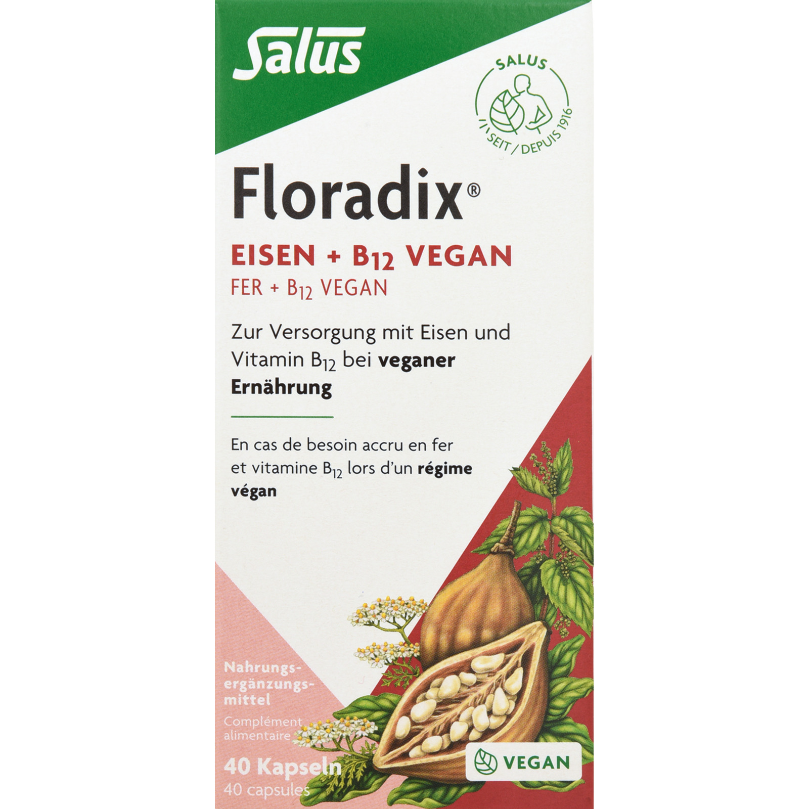 Floradix Eisen + Vitamin B12 40 Kapseln