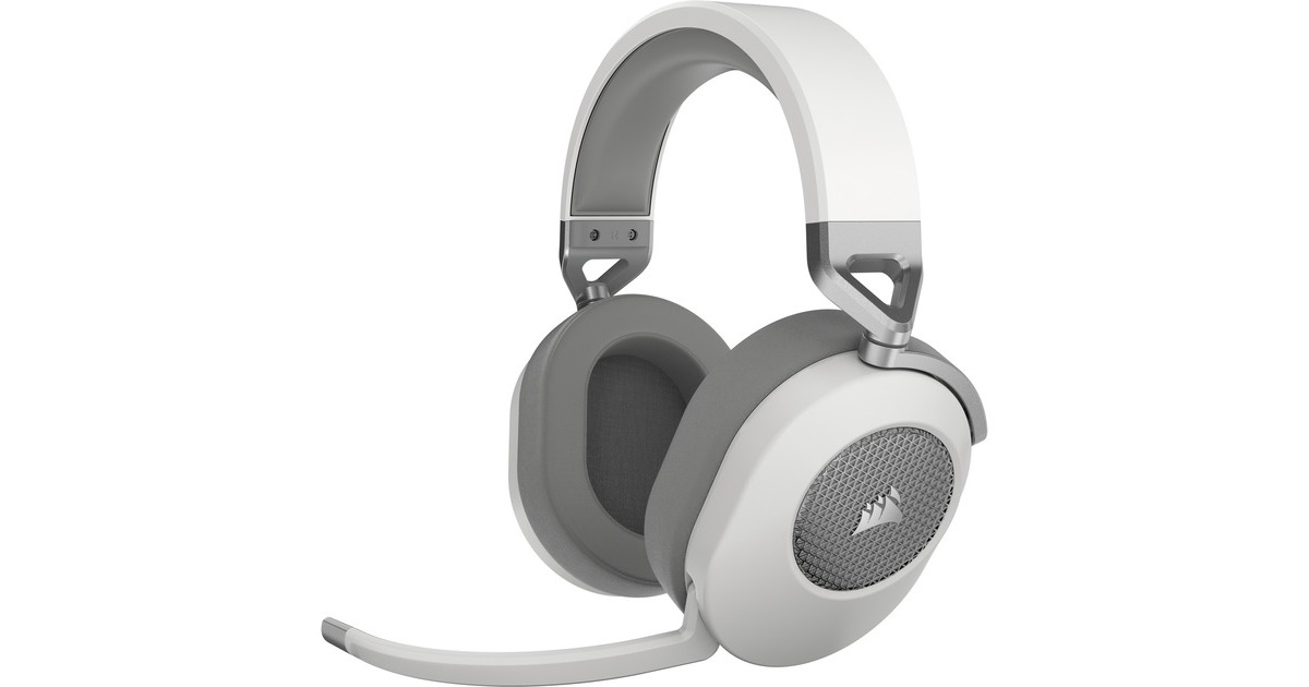 CorsairHS65 WIRELESS over-ear gaming headset  (Wit, Bluetooth 5.2, 2,4 GHz USB, Pc, PlayStation 5)