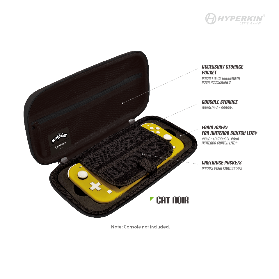 Hyperkin Official Miraculous Hard Case - Switch/Oled/Lite (Cat Noir)