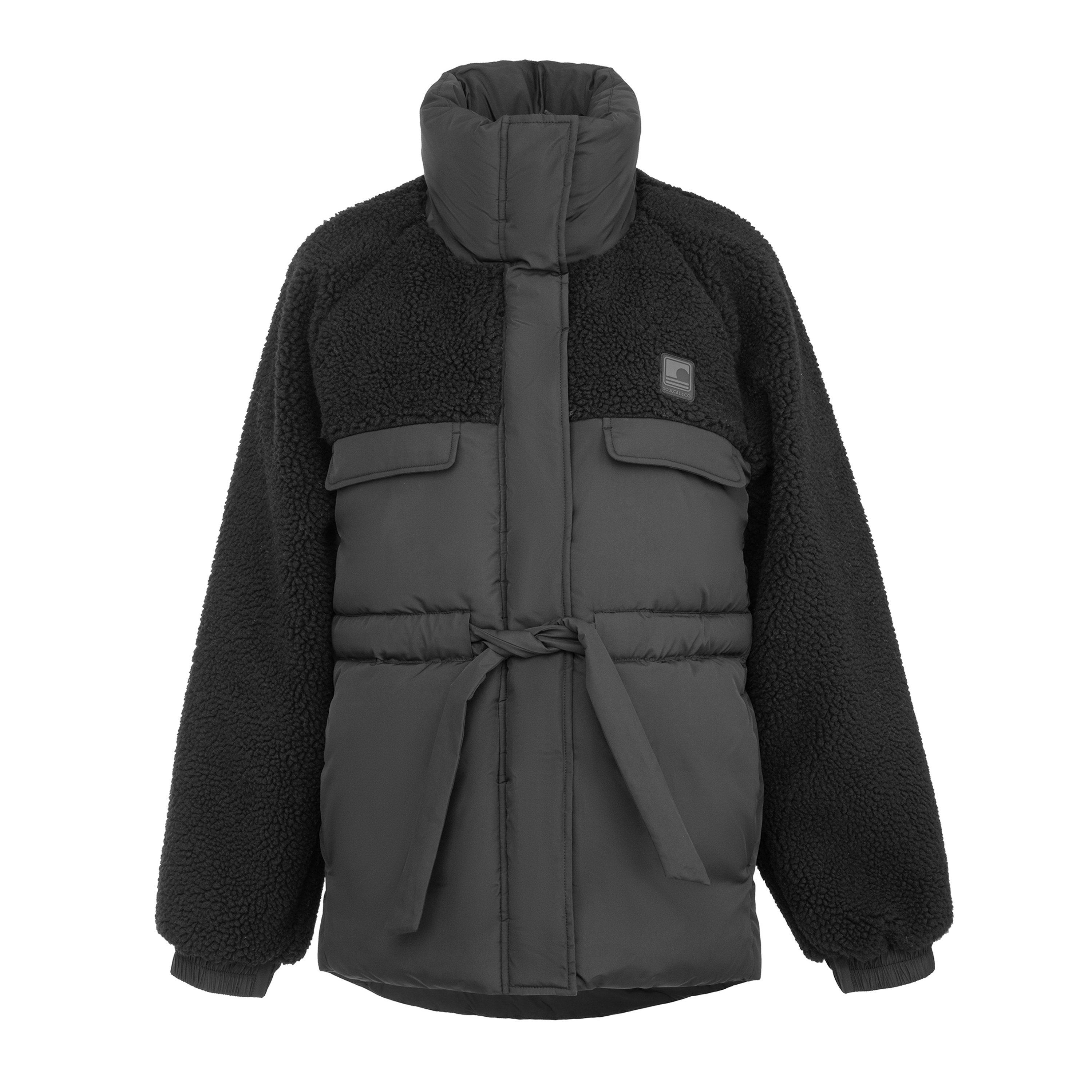 SoulCal Soul Belted Sherpa Jacket Womens