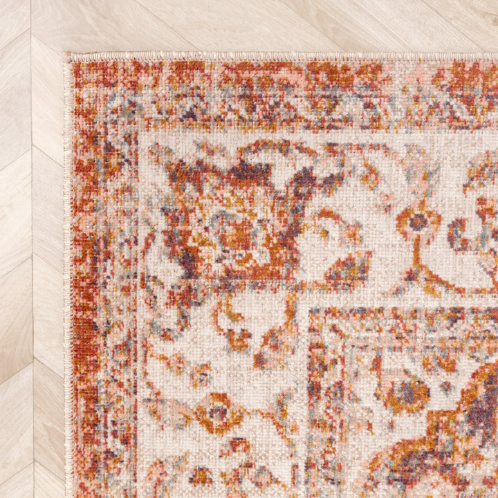 Vintage vloerkleed - Spring Medaillon Terra/Creme | Sfeer