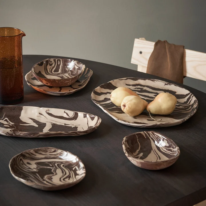 Ferm Living - Ryu Teller, 37 cm, sand / braun