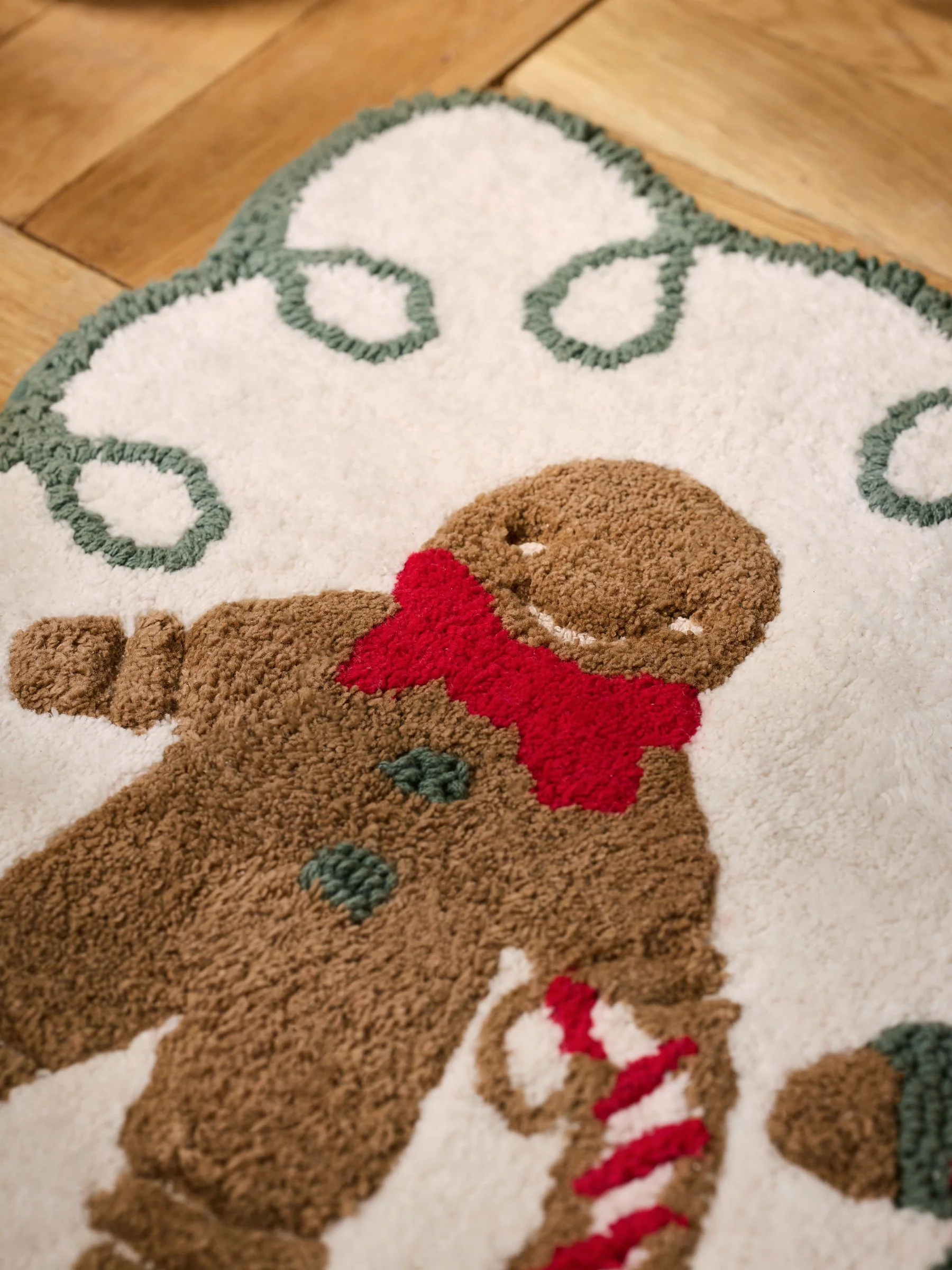 Kerst-badmat met peperkoek van 100% katoen