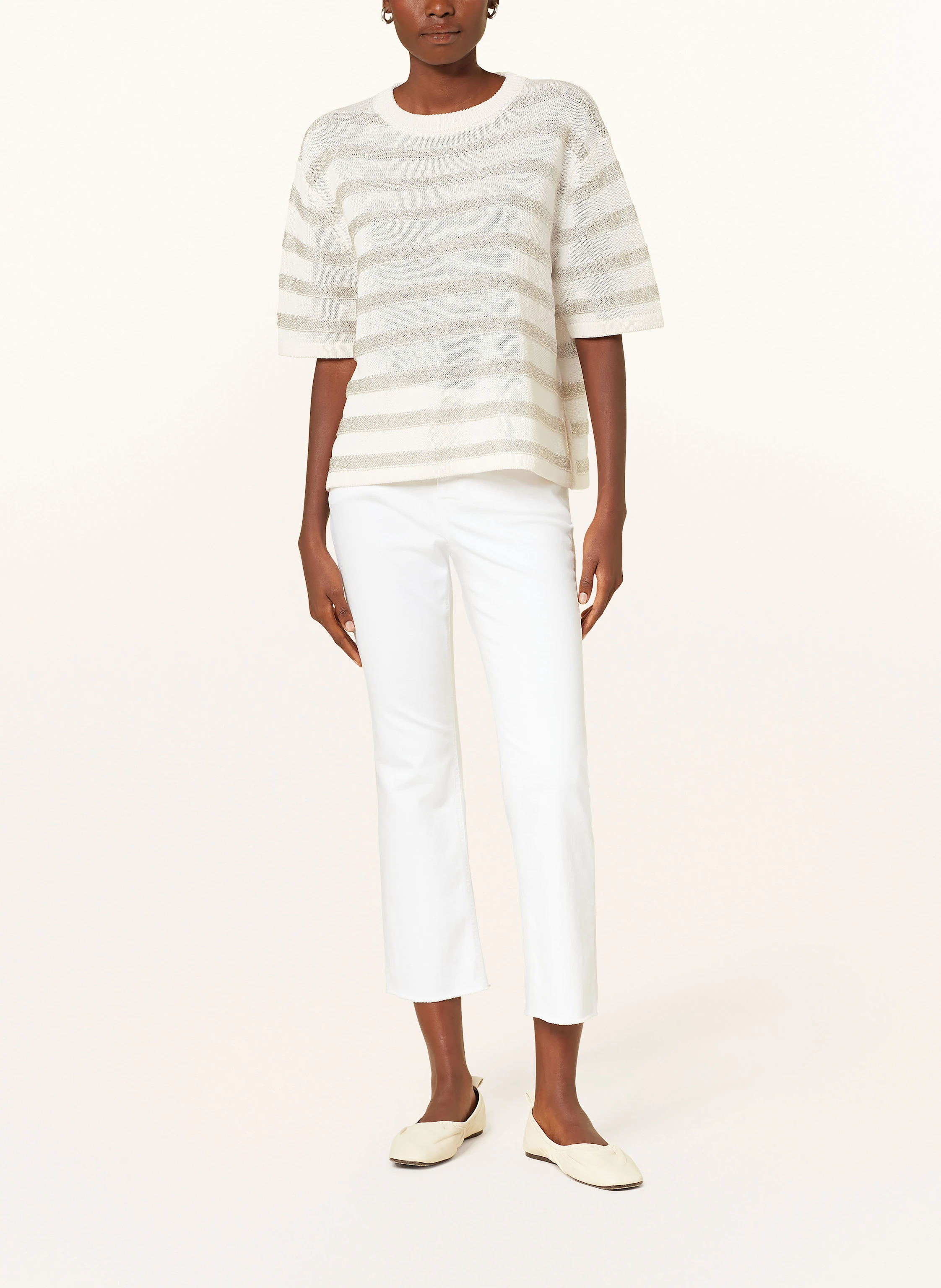 MARC AUREL Strickshirt mit Pailletten